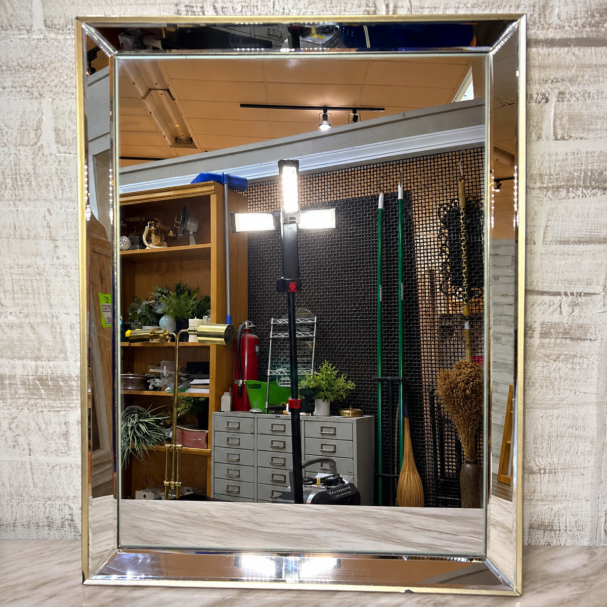 Rectangular Beveled Glass Wall Mirror