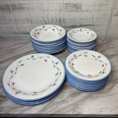 Vintage Savoir Vivre Portofino Blue Stoneware Dinnerware Set