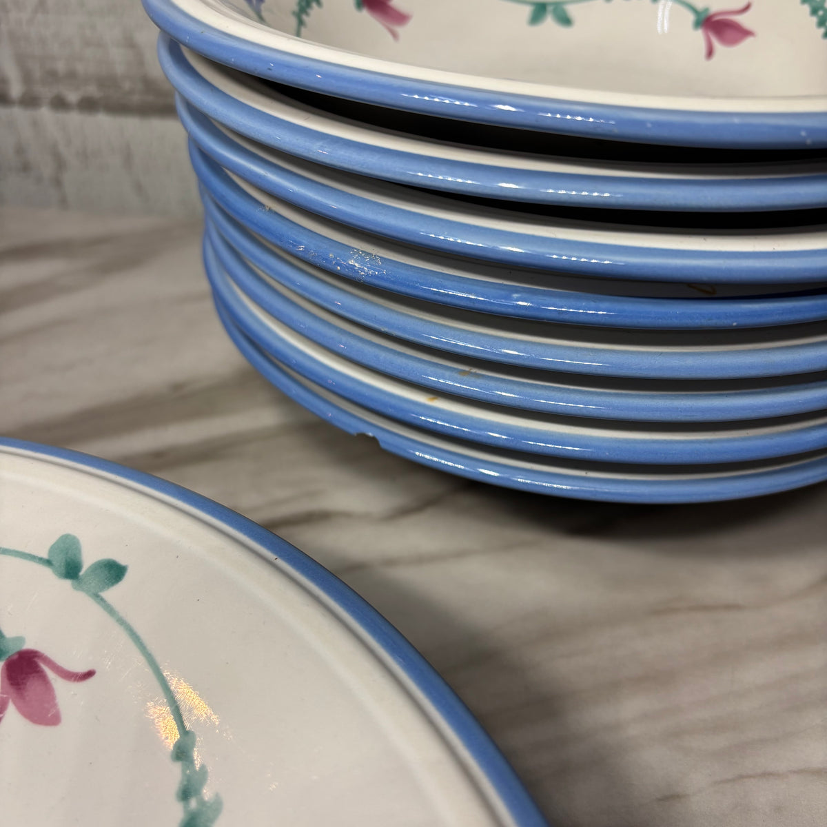 Vintage Savoir Vivre Portofino Blue Stoneware Dinnerware Set