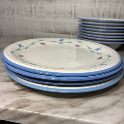 Vintage Savoir Vivre Portofino Blue Stoneware Dinnerware Set