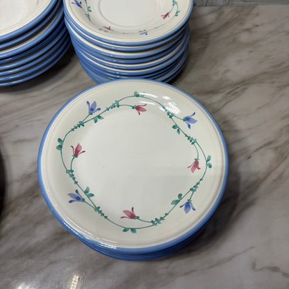 Vintage Savoir Vivre Portofino Blue Stoneware Dinnerware Set
