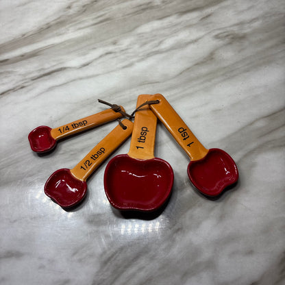 Apple Shaped Ceramic Measuring Spoons