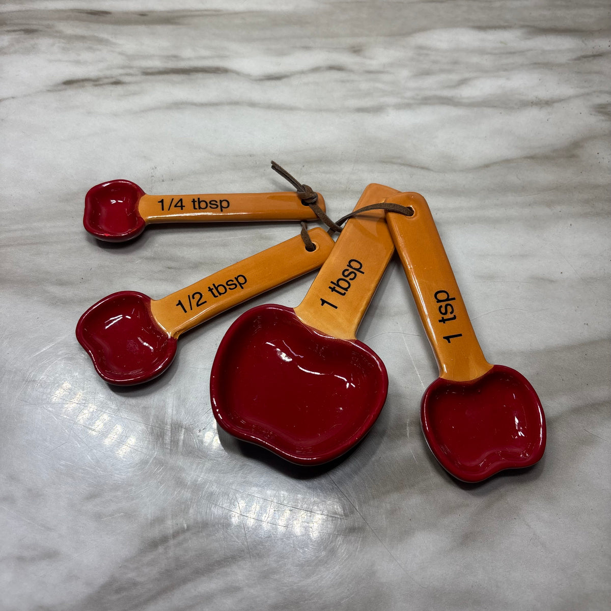Apple Shaped Ceramic Measuring Spoons