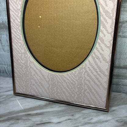 Vintage Pink Matted Oval Picture Frame
