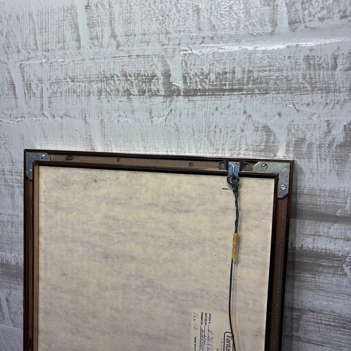 Vintage Pink Matted Oval Picture Frame