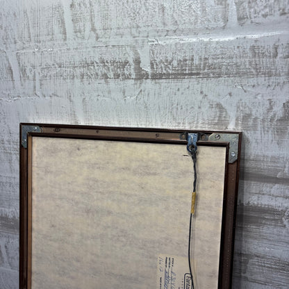 Vintage Pink Matted Oval Picture Frame