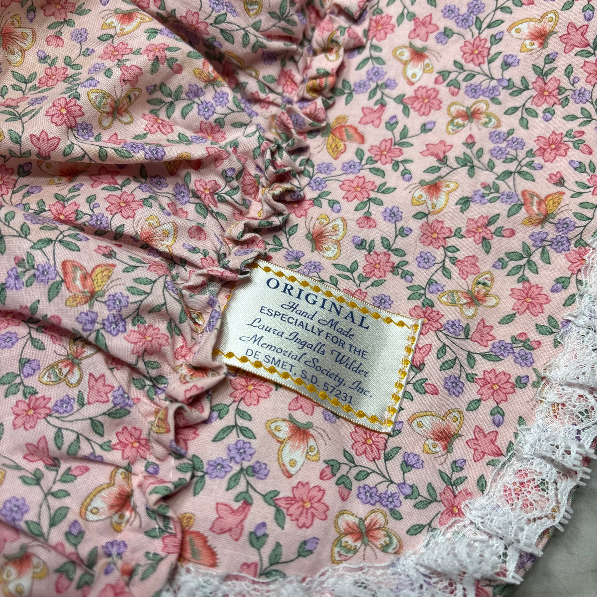 Pink Floral Handmade Bonnet