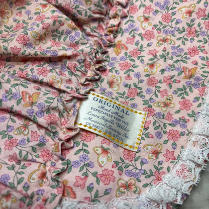 Pink Floral Handmade Bonnet