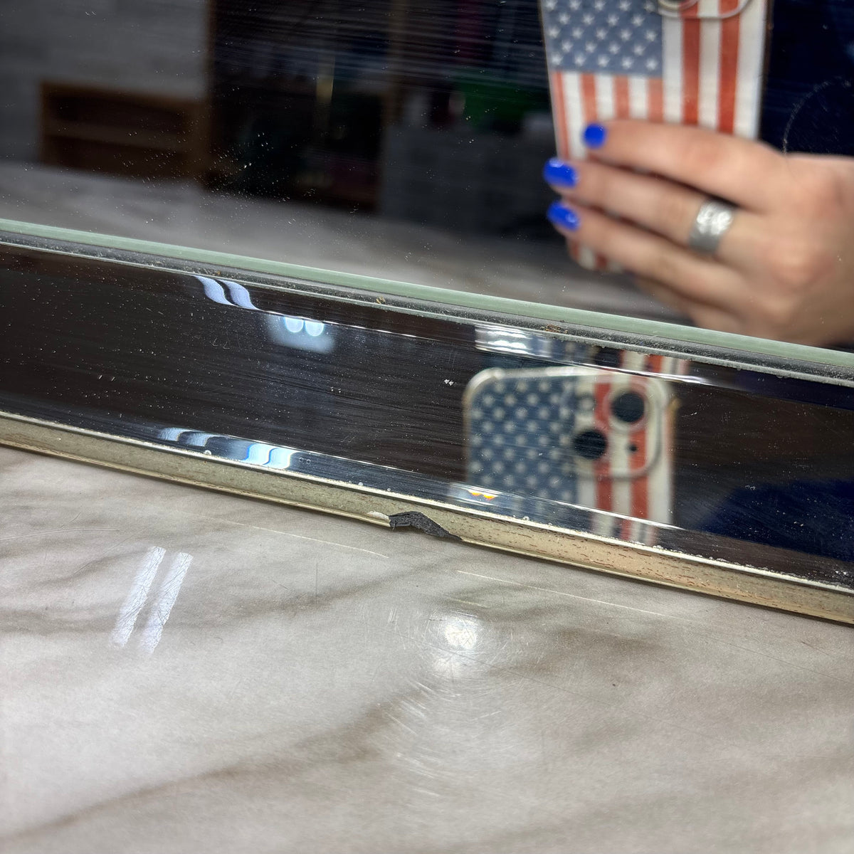 Rectangular Beveled Glass Wall Mirror