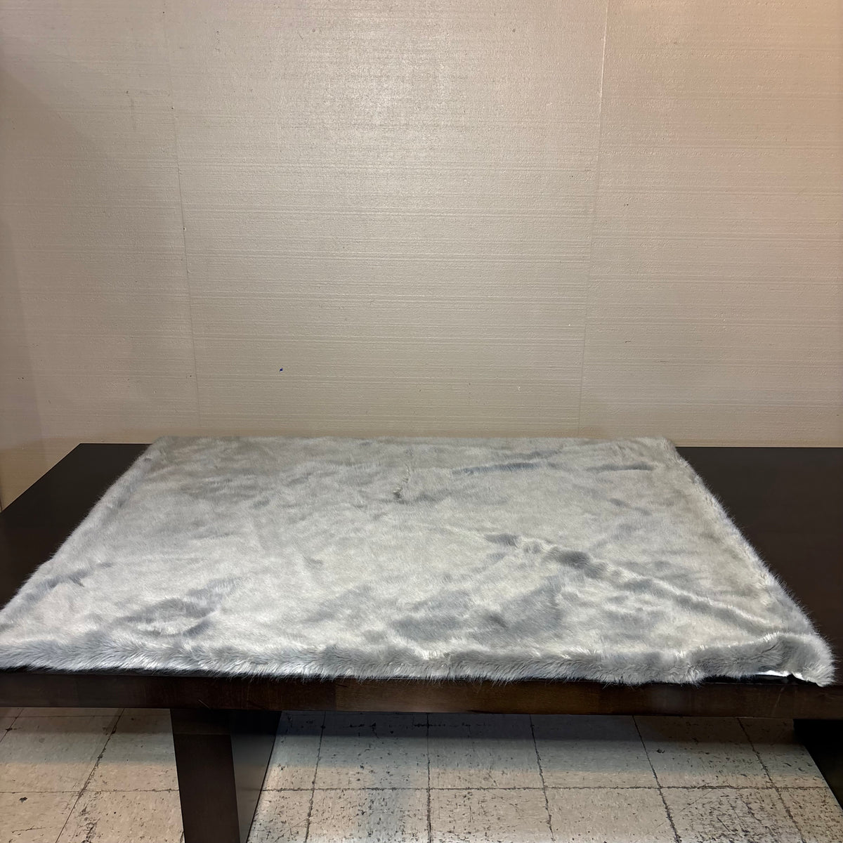 Faux Fur Gray Throw Blanket