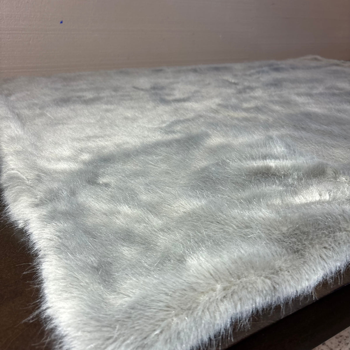 Faux Fur Gray Throw Blanket