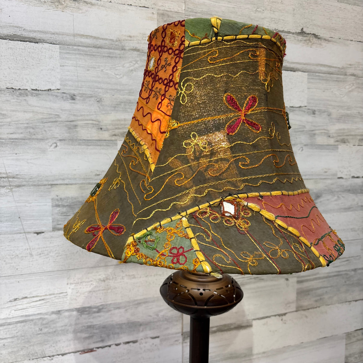 Vintage Style Metal Patchwork Floor Lamp