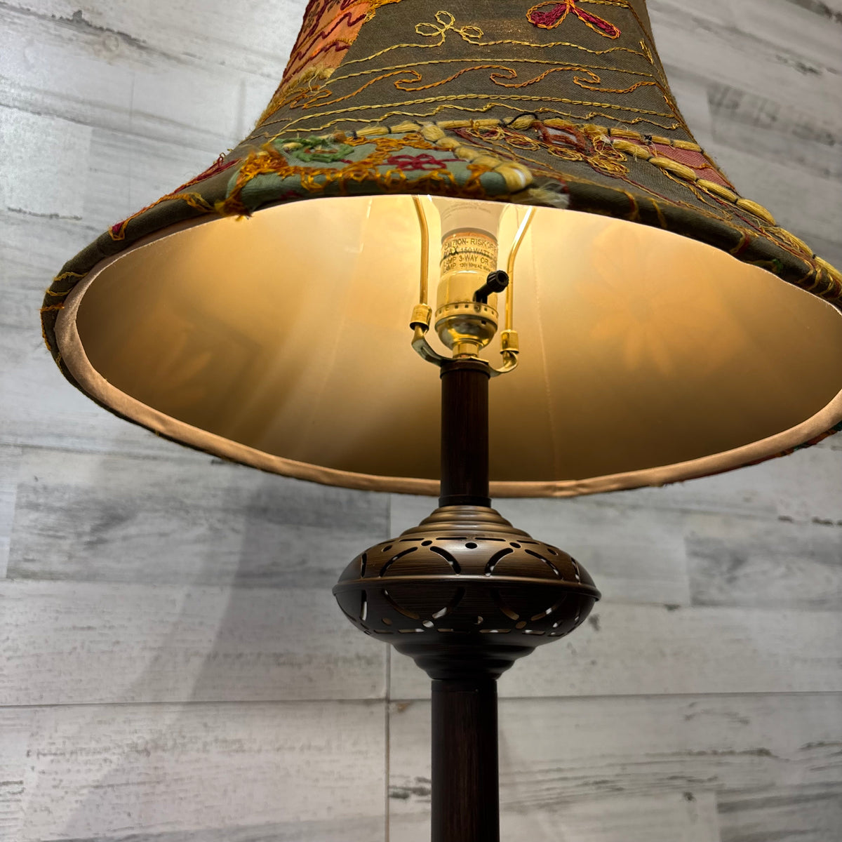 Vintage Style Metal Patchwork Floor Lamp