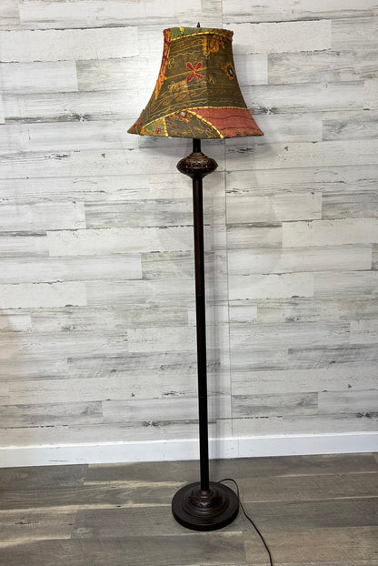 Vintage Style Metal Patchwork Floor Lamp