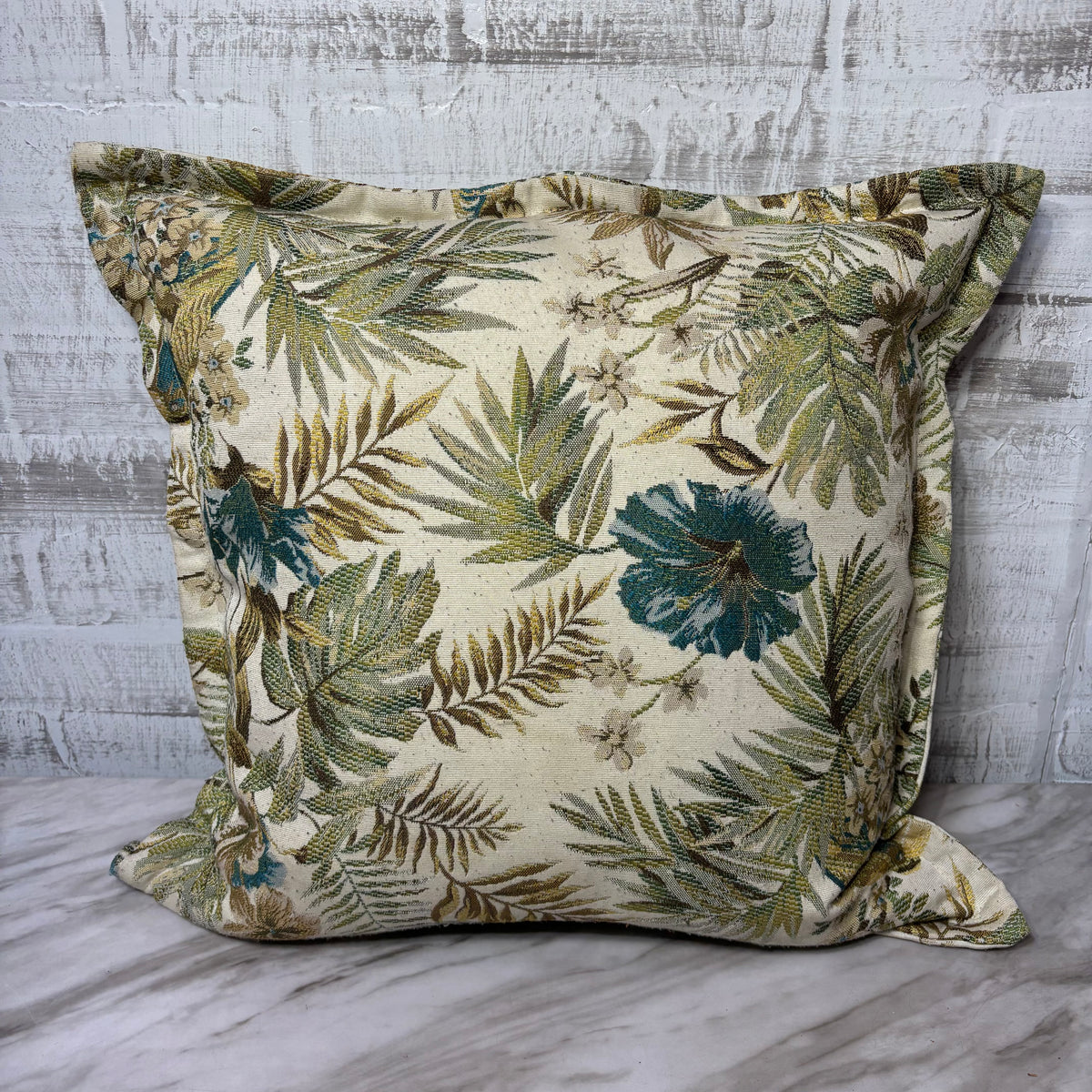 Tropical Botanical Throw Pillow