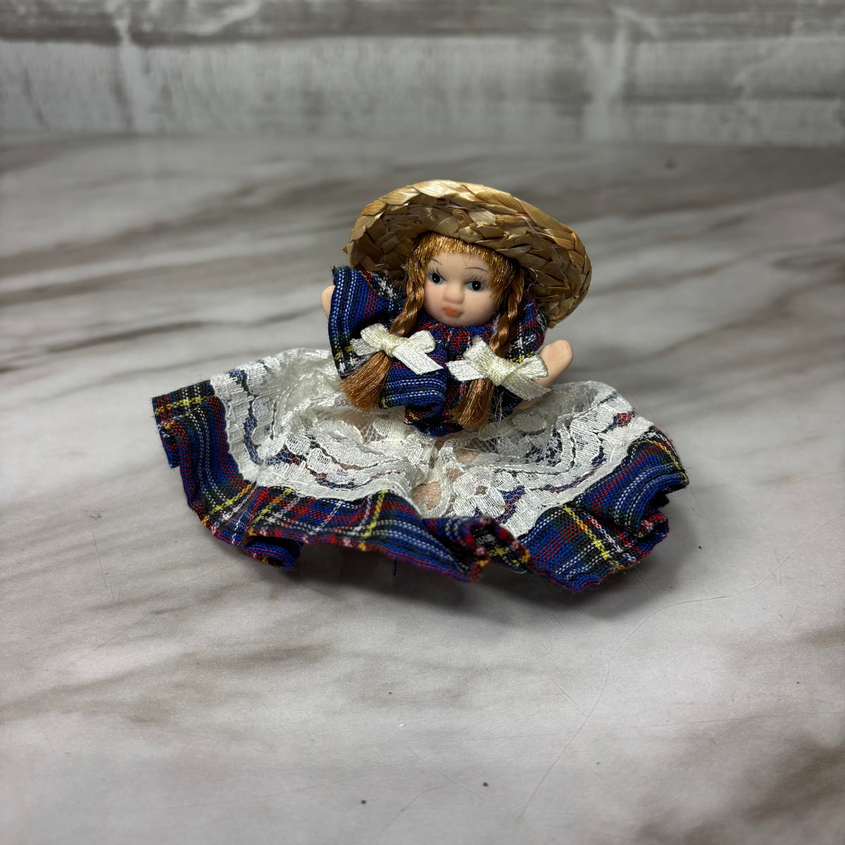 Vintage Mini Porcelain Bisque Dollhouse Doll
