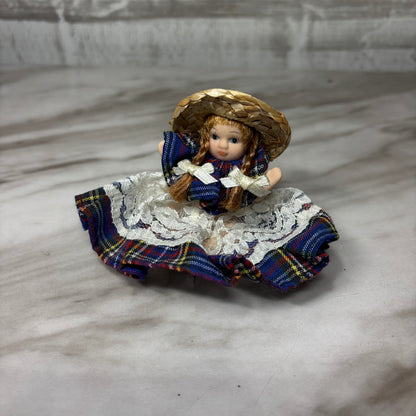 Vintage Mini Porcelain Bisque Dollhouse Doll