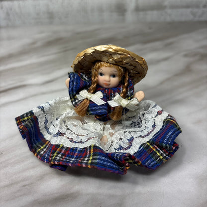 Vintage Mini Porcelain Bisque Dollhouse Doll