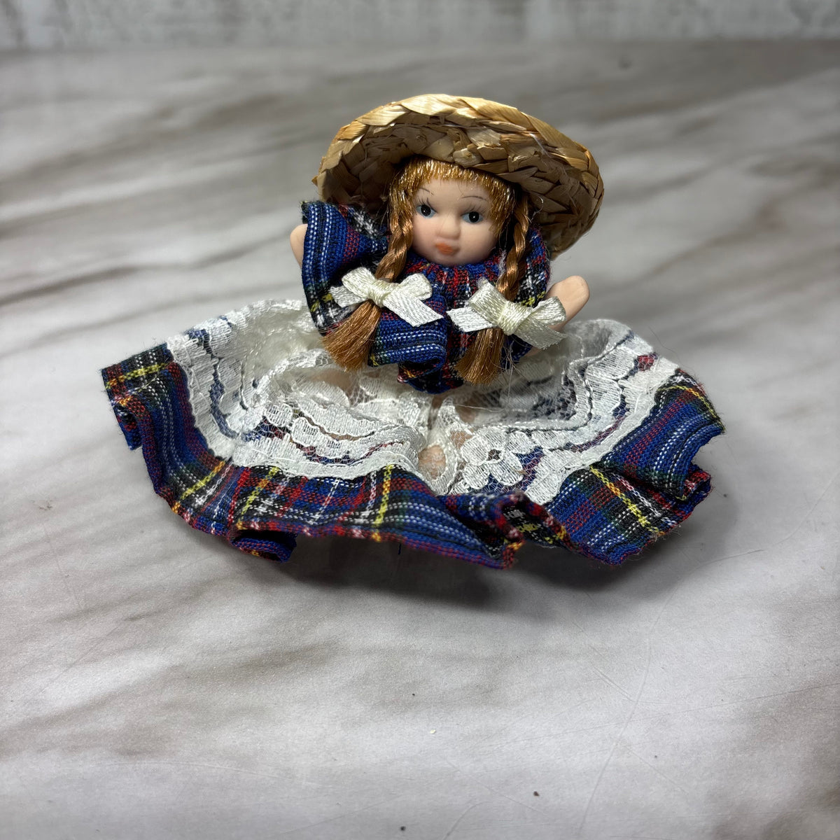 Vintage Mini Porcelain Bisque Dollhouse Doll