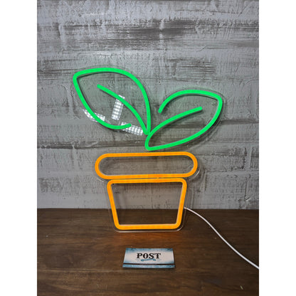 Potted Plant Neon Sign