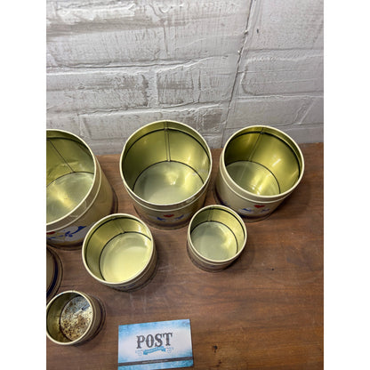 Vintage Goose Tin Nesting Canisters Set Of 8