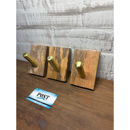 Set Of 3 Gold Wall Hooks