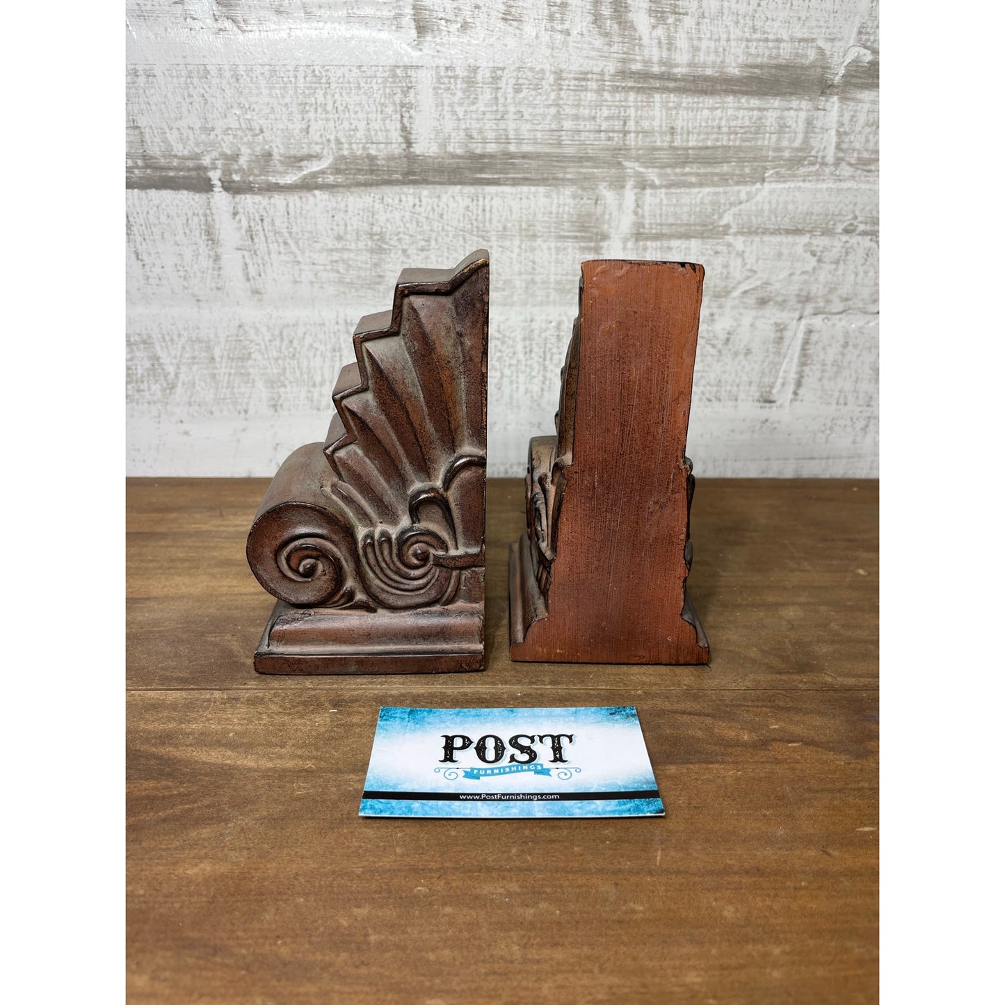 Melannco Scroll Decorative Book Ends