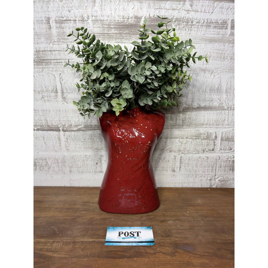 Large Red Asian Shirt Vase