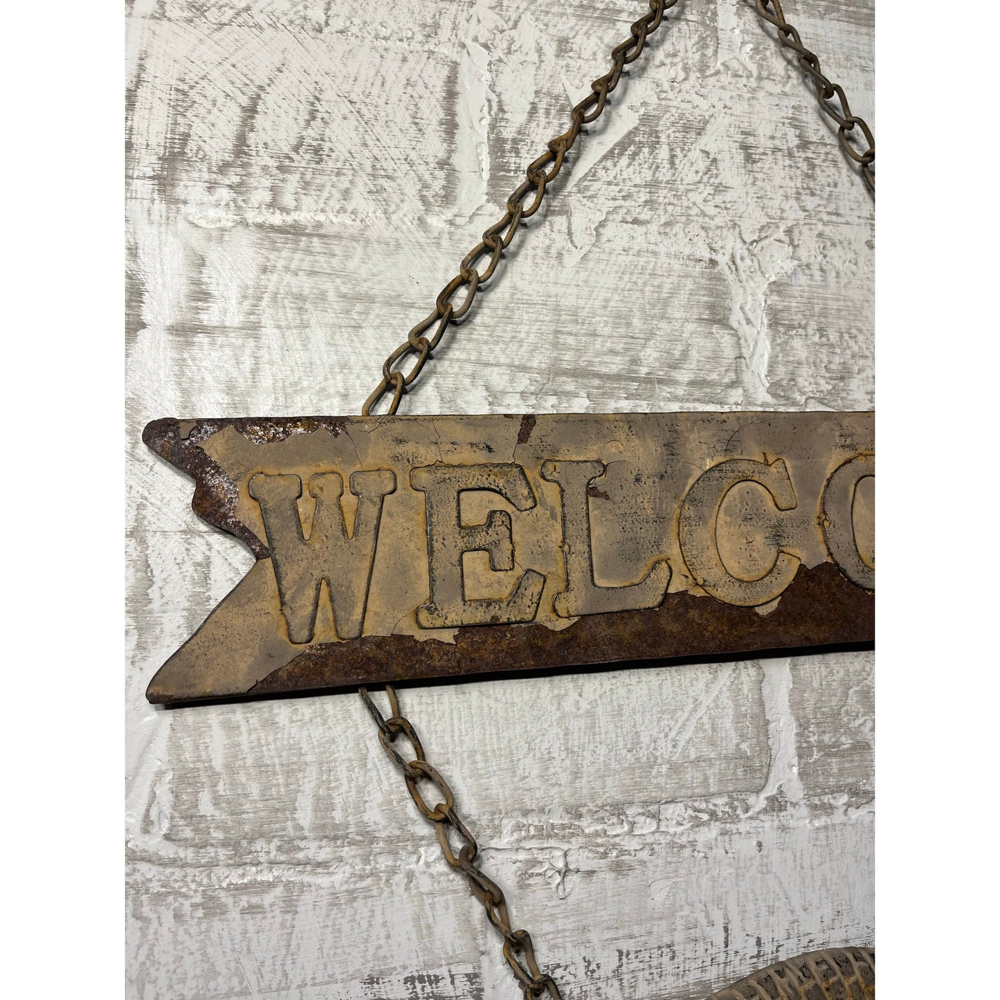Rustic Armadillo “Welcome” Sign