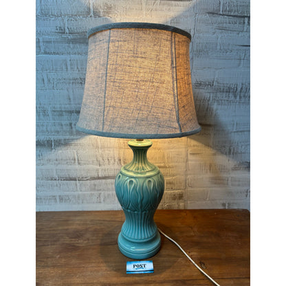 Blue Porcelain Textured Table Lamp
