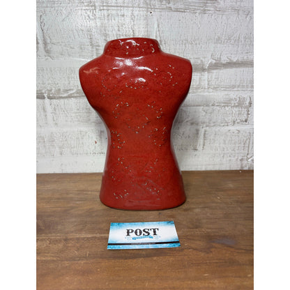 Large Red Asian Shirt Vase