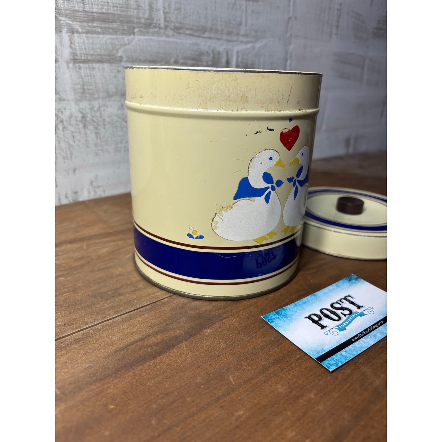 Vintage Goose Tin Nesting Canisters Set Of 8