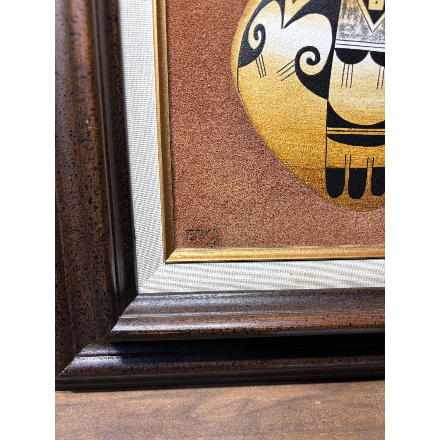 Erv Johnson Hopi Acoma Pottery Acrylic Painting Set Aztec Tribal