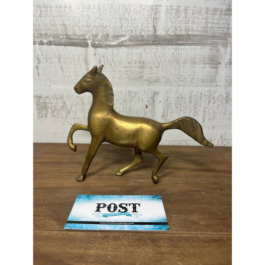 Vintage Brass Horse Statue