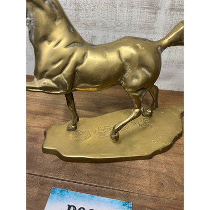 Vintage Brass Horse Sculpture