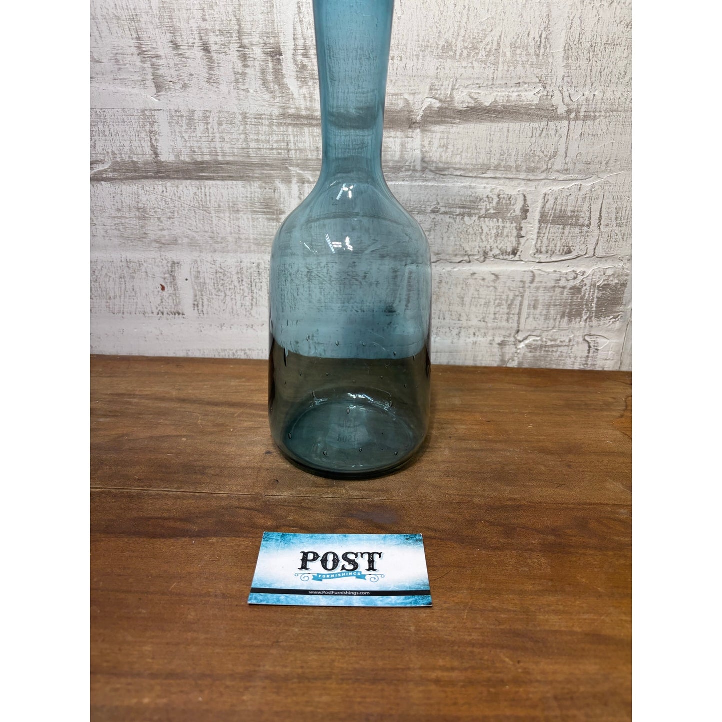 Hand Blown Blue Glass Vase