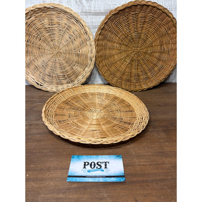 Boho Wicker Plate Wall Decor