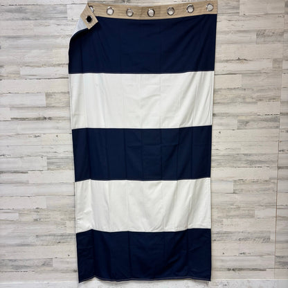 Pottery Barn Rugby Stripe Navy & White Curtain Set Of 4