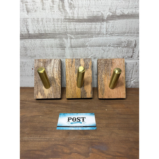 Set Of 3 Gold Wall Hooks