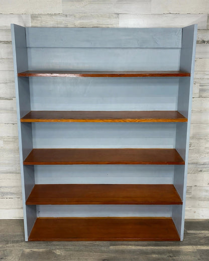 Large Refinished Gray Bookshelf Table