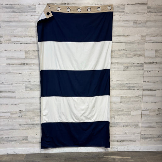 Pottery Barn Rugby Stripe Navy & White Curtain Set Of 4