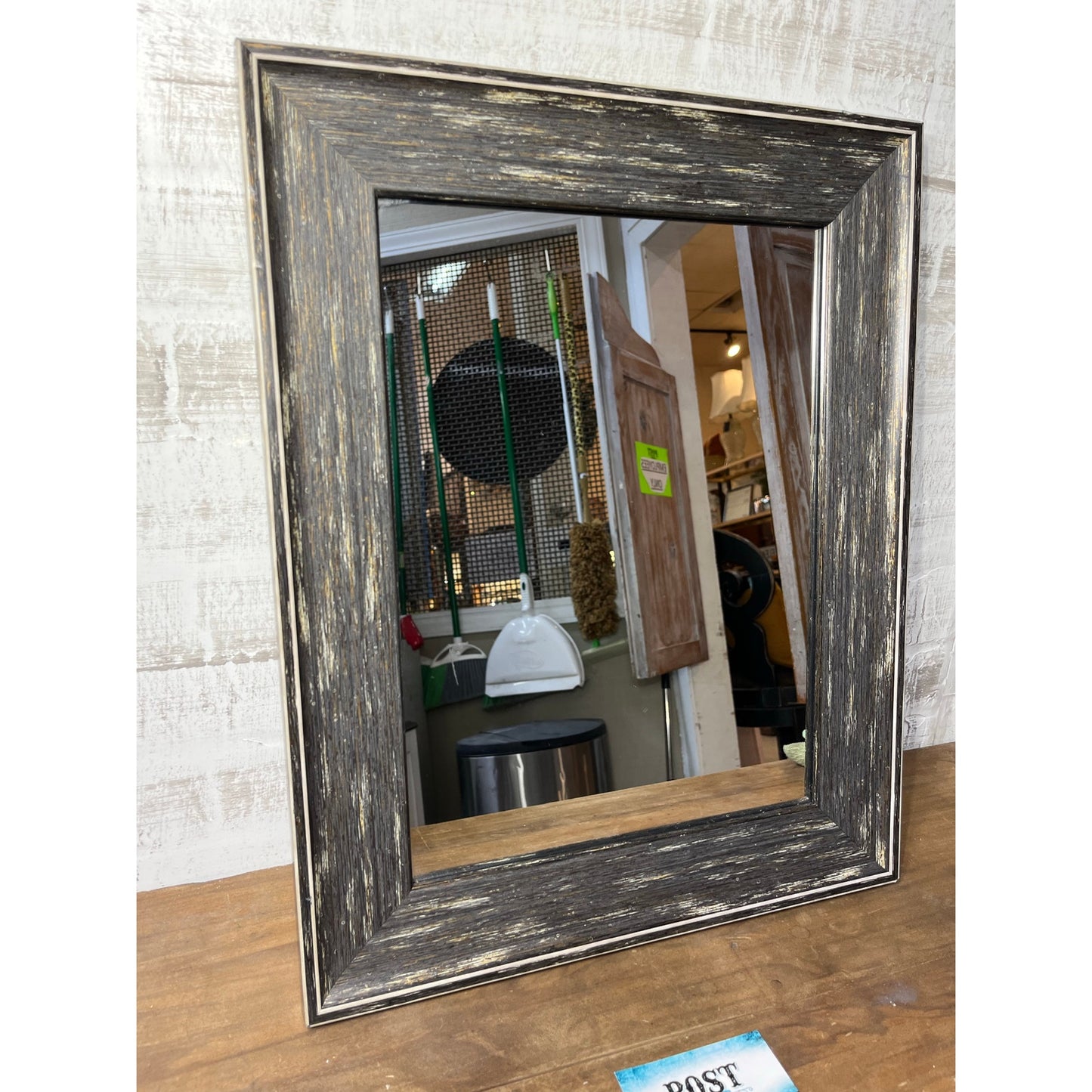 Black Distressed Mirror