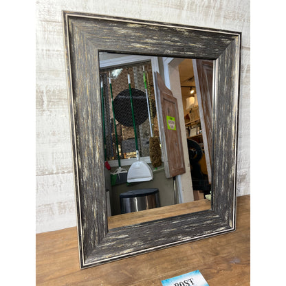 Black Distressed Mirror