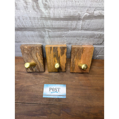 Set Of 3 Gold Wall Hooks