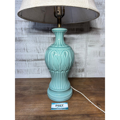 Blue Porcelain Textured Table Lamp