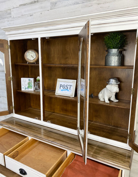 White Farmhouse China Hutch