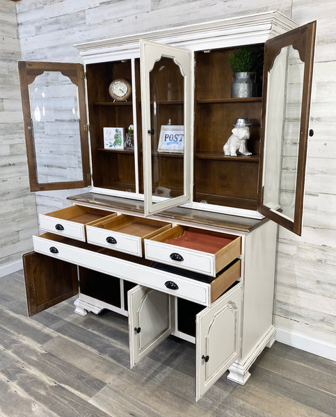 White Farmhouse China Hutch