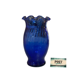 Cobalt Blue Blown Glass Vase