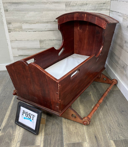 Hand Made Wood Cradle Bed