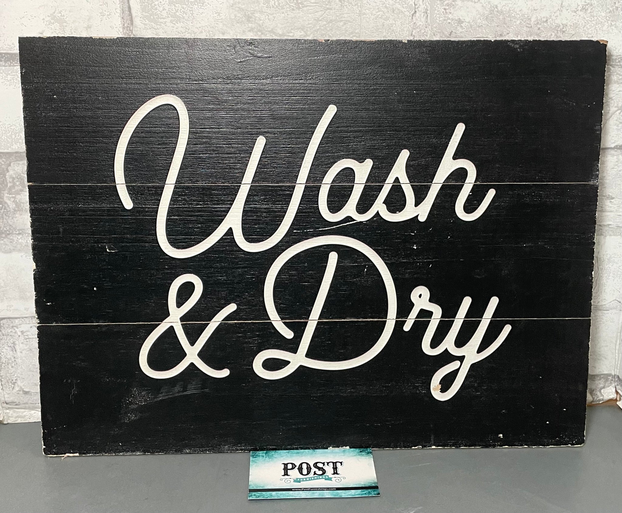 “Wash And Dry” Sign